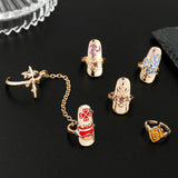 Anillos de uñas de manicura portátiles extraíbles.