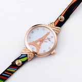 Nuevo Reloj De Pulsera A Rayas De Color Para Mujer