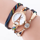 Nuevo Reloj De Pulsera A Rayas De Color Para Mujer