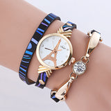 Nuevo Reloj De Pulsera A Rayas De Color Para Mujer