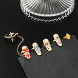 Anillos de uñas de manicura portátiles extraíbles.