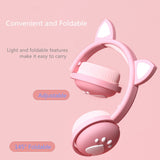 LED Cat Ear Paw Bluetooth Headphones