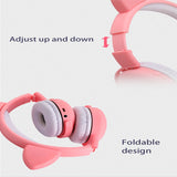 Multiple Color LED Cat Ear Fold Headphones