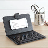 Upgraded Bluetooth Version Portable Wireless Keyboard with PU Leather Case