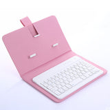 Upgraded Bluetooth Version Portable Wireless Keyboard with PU Leather Case