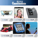 Tel¨¦fono inteligente S21U+ de 6,6 pulgadas
